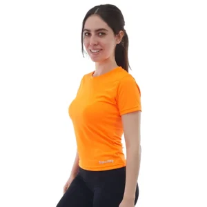 Jersey manga corta naranja, secado rápido y comoda