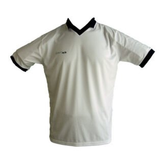 Playera blanco/negro cuello polo esportag