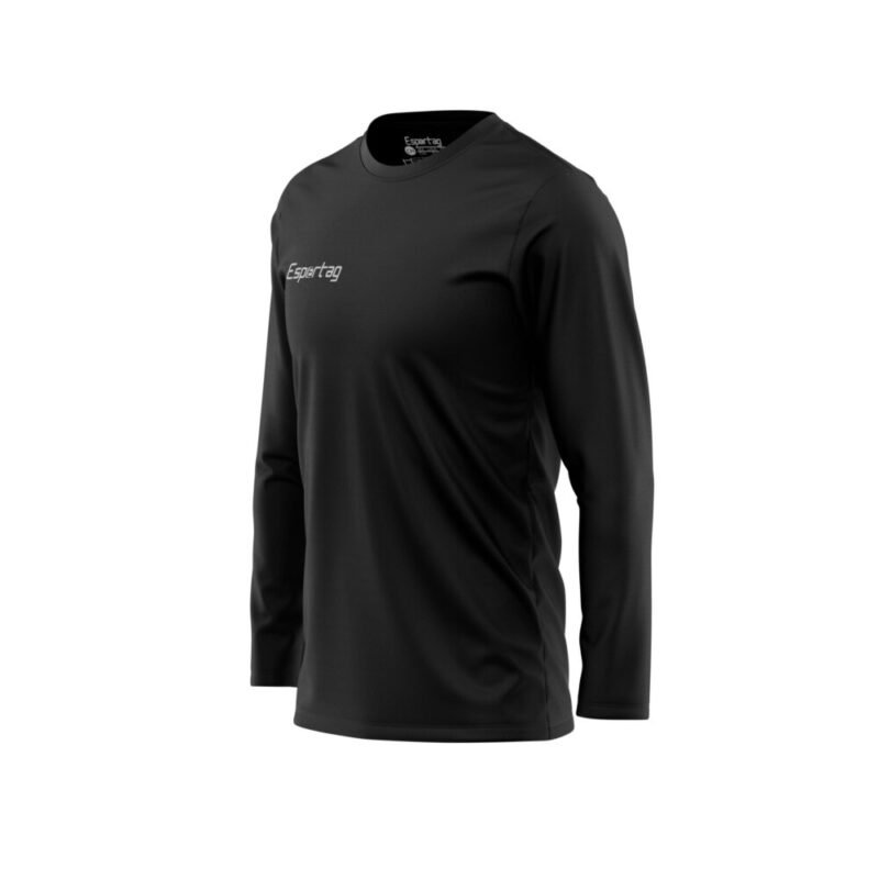 Jersey básico manga larga Esportag negro vista lateral