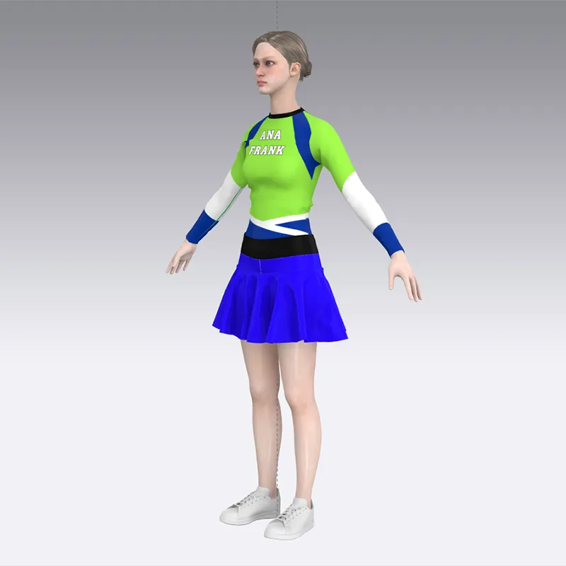 Uniforme cheer sublimado en lycra — Top y falda/short personalizables | Esportag - Imagen 3