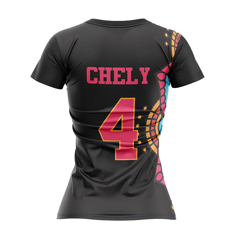 Jersey full color women Mandala rear view by esportag