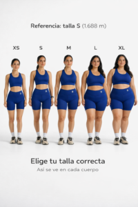 Guia grafica de tallas de Capri de entrenamiento
