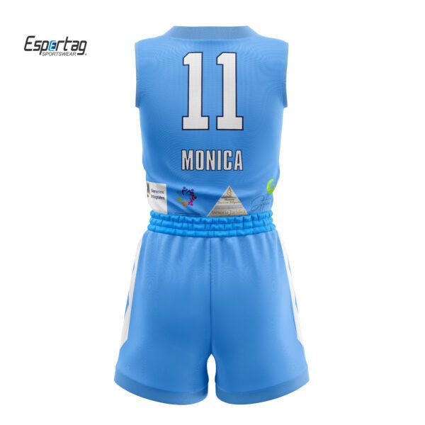 Custom basketball kit rear view