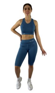 Conjunto top y capri Blue