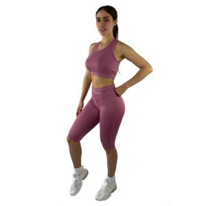 Conjunto top y capri Pink