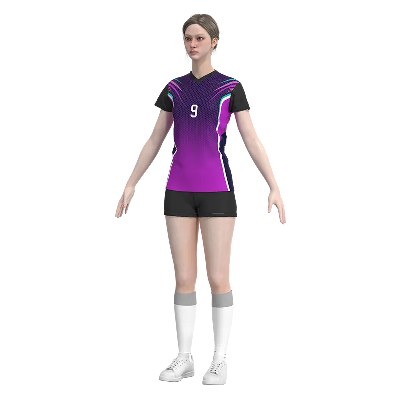 Uniforme de voleibol personalizado Morado