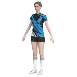 Uniforme de voleibol personalizado Azul/negro