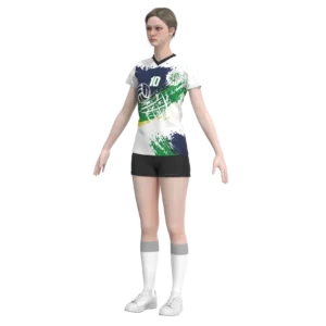 Uniforme de voleibol personalizado verde/marino Esportag