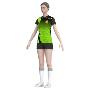 Uniforme de voleibol personalizado verde/negro Esportag