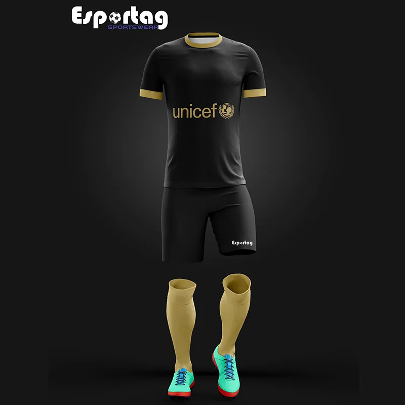 Uniforme de fútbol sublimado personalizado – Camiseta, short y medias | Esportag - Imagen 11