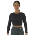 Crop Top Deportivo de Manga Larga para Mujer – Ideal para Gym, Fitness y Actividades al Aire Libre