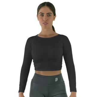 Crop Top Deportivo de Manga Larga para Mujer – Ideal para Gym, Fitness y Actividades al Aire Libre