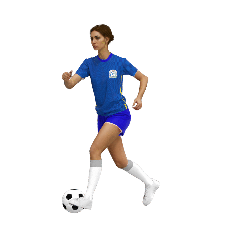 uniforme de fútbol femenil personalizado manga corta esportag