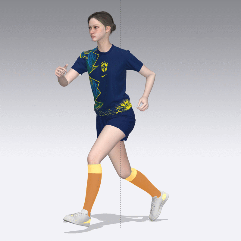 Uniforme de futbol brazil concept para mujer esportag