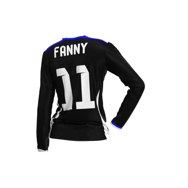 jersey women soccer long sleeve rear view