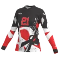 Jersey manga larga personalizado full color front view