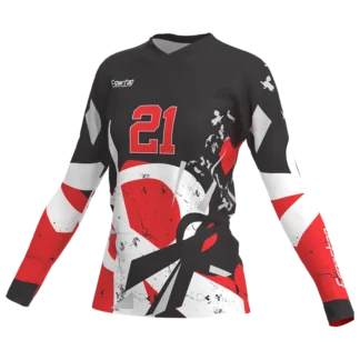 Jersey manga larga personalizado full color front view