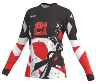 Jersey manga larga personalizado full color front view