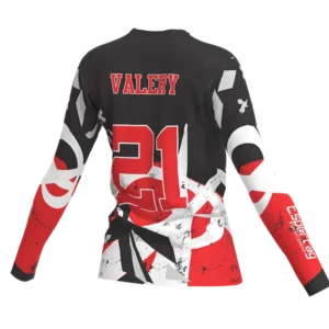 Jersey manga larga personalizado full color rear view