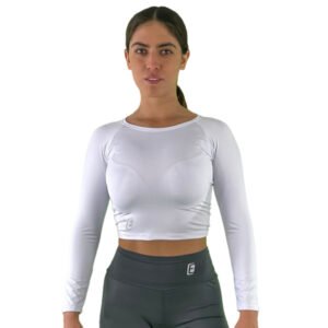 Cro top manga larga en color blanco
