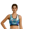 Top de entrenamiento para cheer marca Esportag front view