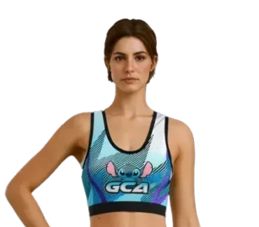 Top de entrenamiento para cheer marca Esportag front view